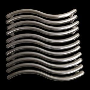 11 Kitchen Drawer Pull Handles 5.5” Long 5” Between Screws Brushed Nickel Silver